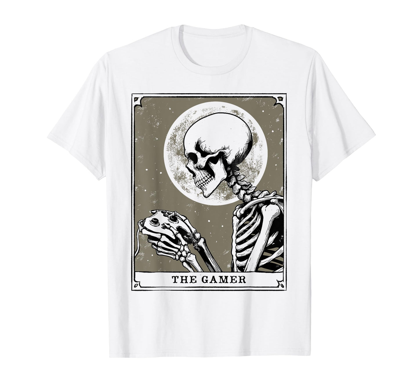 Tarot Card Shirt The Gamer Tarot Card Mystic Gaming Skeleton T-Shirt