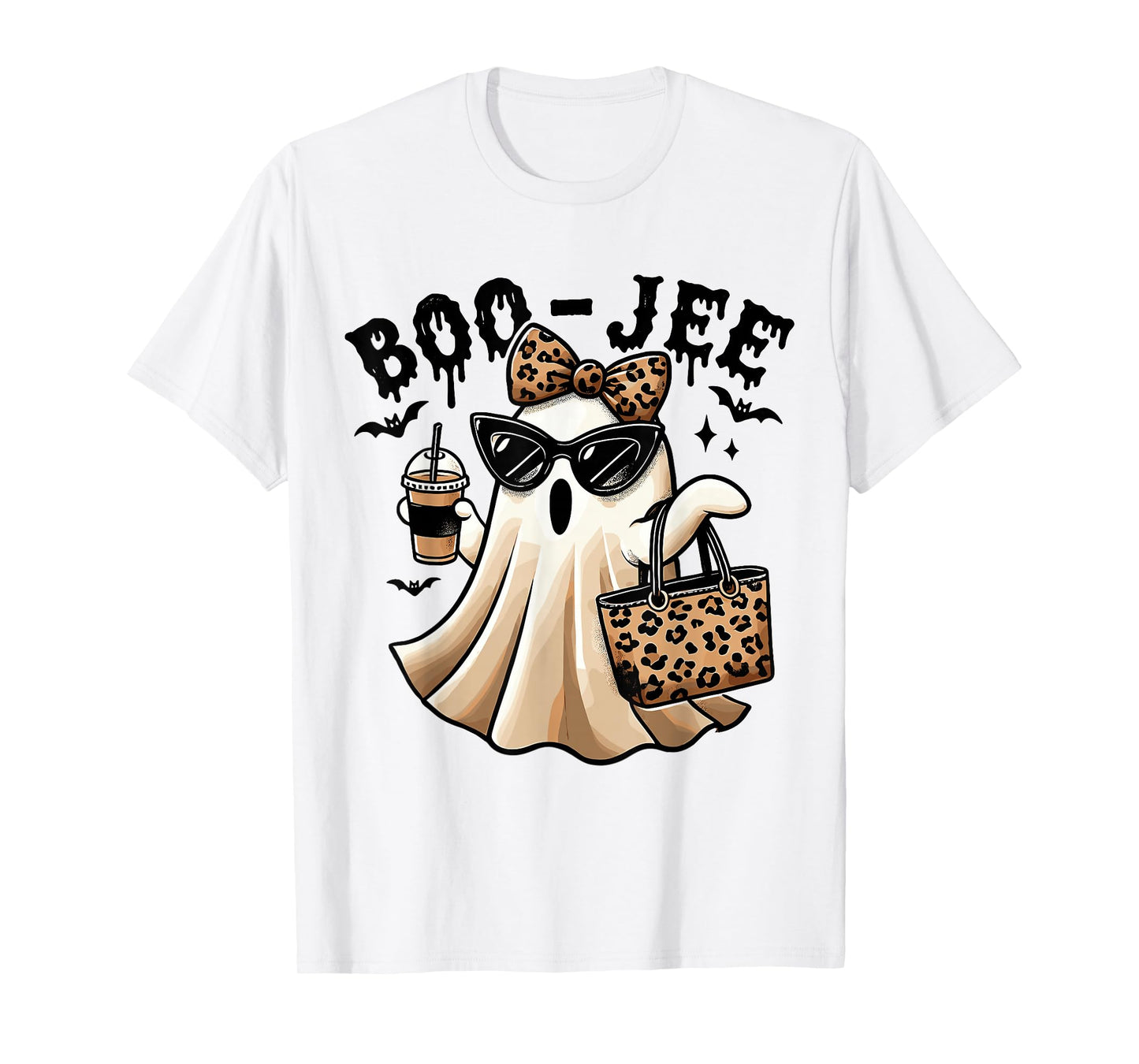 Boo JEE Ghost Spooky Vibes Halloween Boujee Women Funny T-Shirt