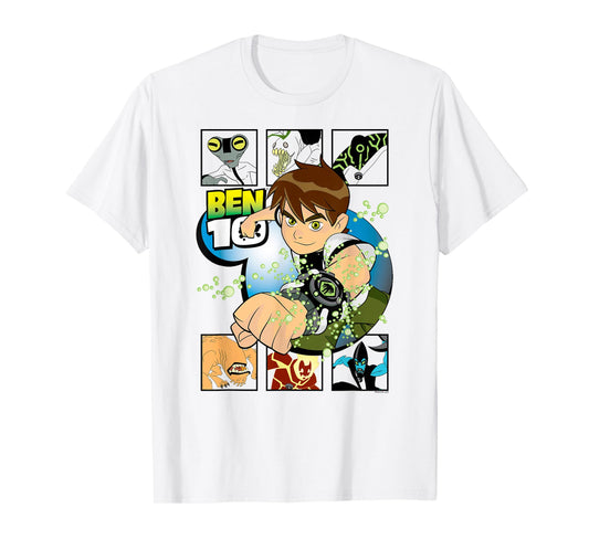 Ben 10 Omnitrix Alien Collage Cartoon T-Shirt