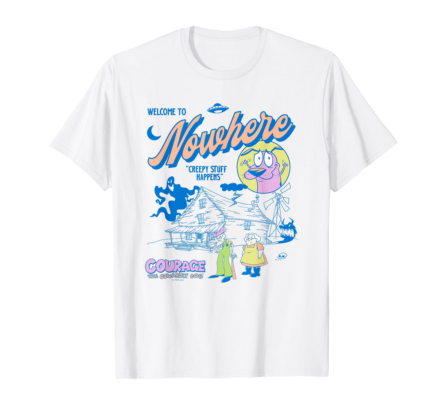 Courage the Cowardly Dog Welcome to Nowhere Cartoon T-Shirt