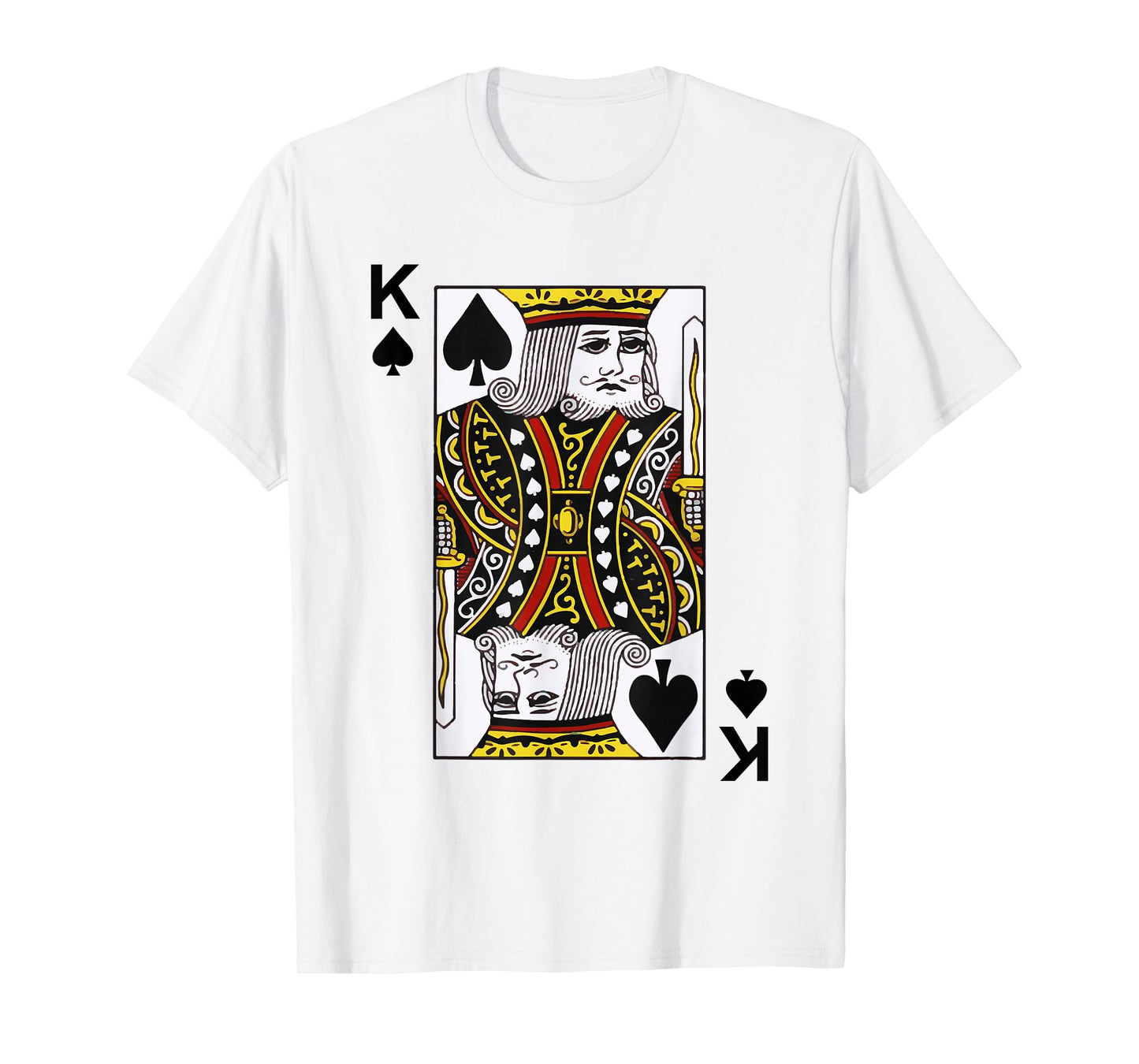 King of Spades Tshirt Blackjack Cards Poker 21 K Tee shirt T-Shirt