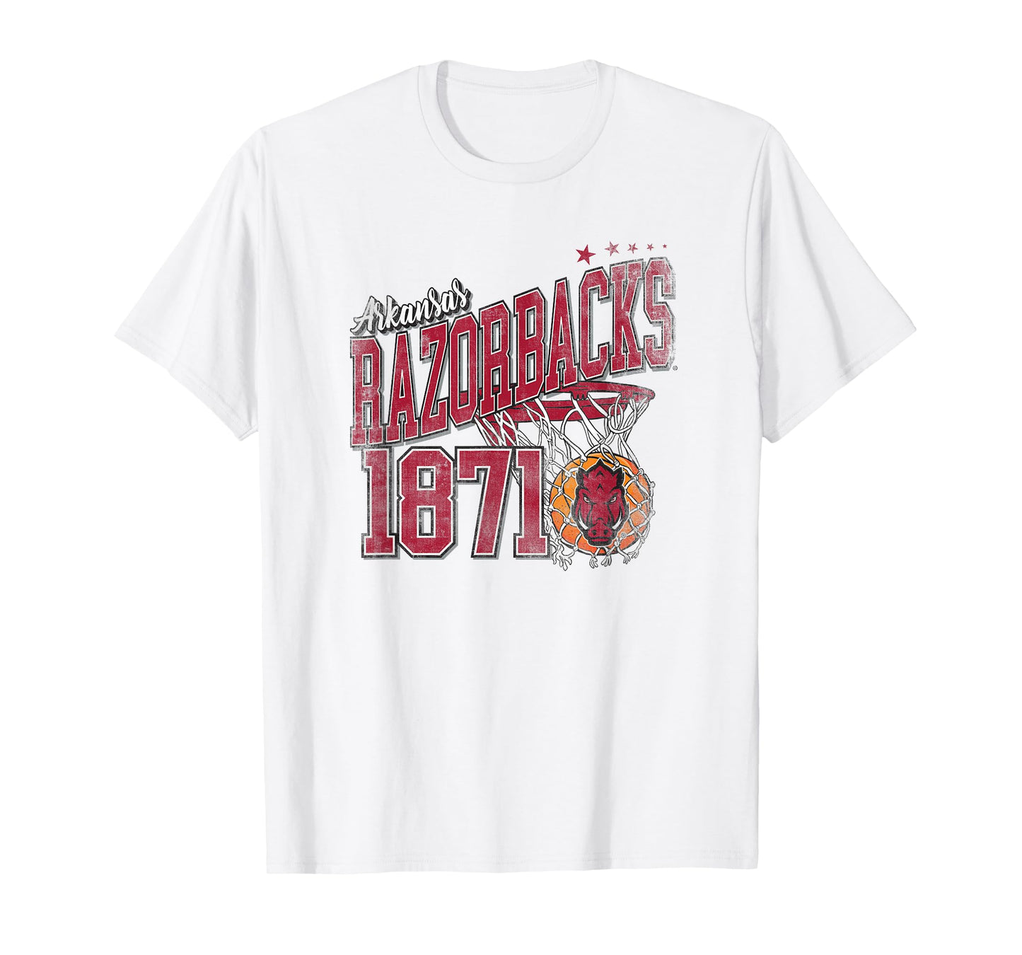 Campus Lab University of Arkansas Razorbacks 1871 Basketball Hoop T-Shirt