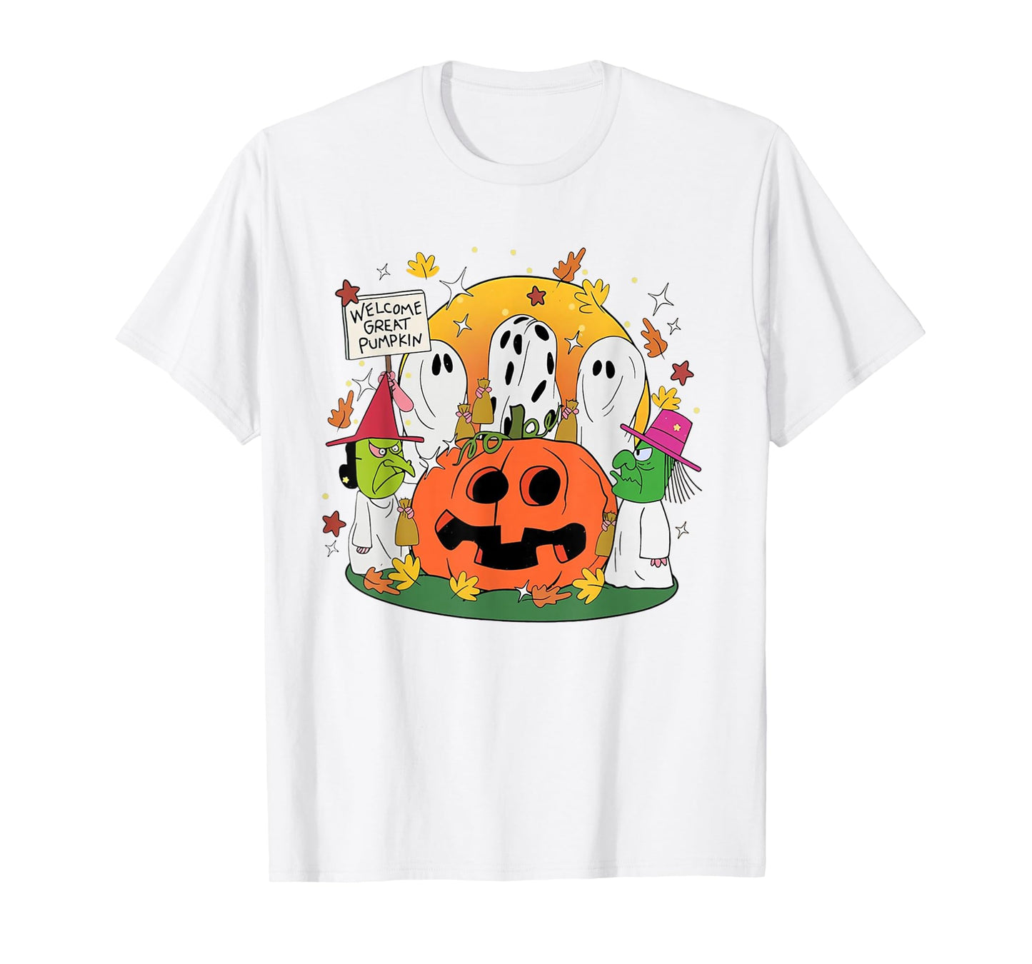 Welcome Great Pumpkin Boo Witch Pumpkin Halloween T-Shirt