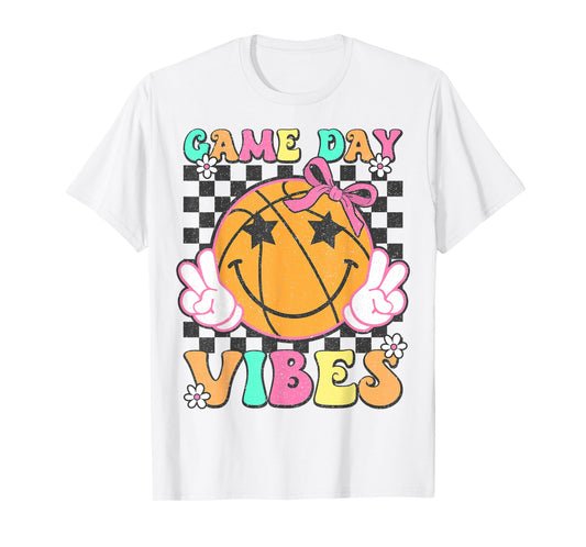 Game Day Vibes Coquette Bow Basketball Lover Girls Women T-Shirt