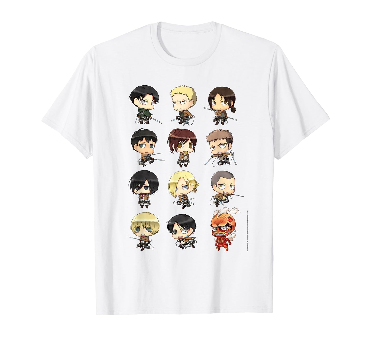 Attack on Titan Chibi All Characters Anime T-Shirt
