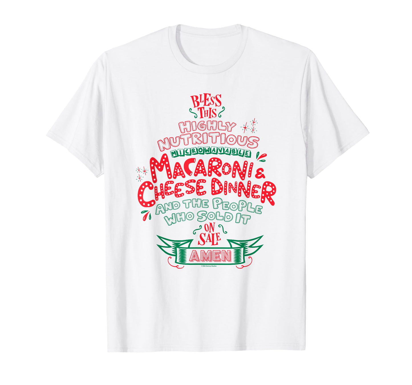 Home Alone Christmas Bless This Highly Nutritious Macaroni T-Shirt