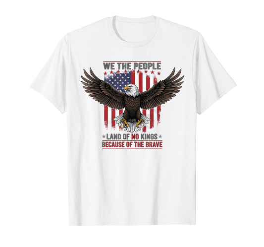 Funny No Kings Tee America Vintage Flag No Kings Day T-Shirt