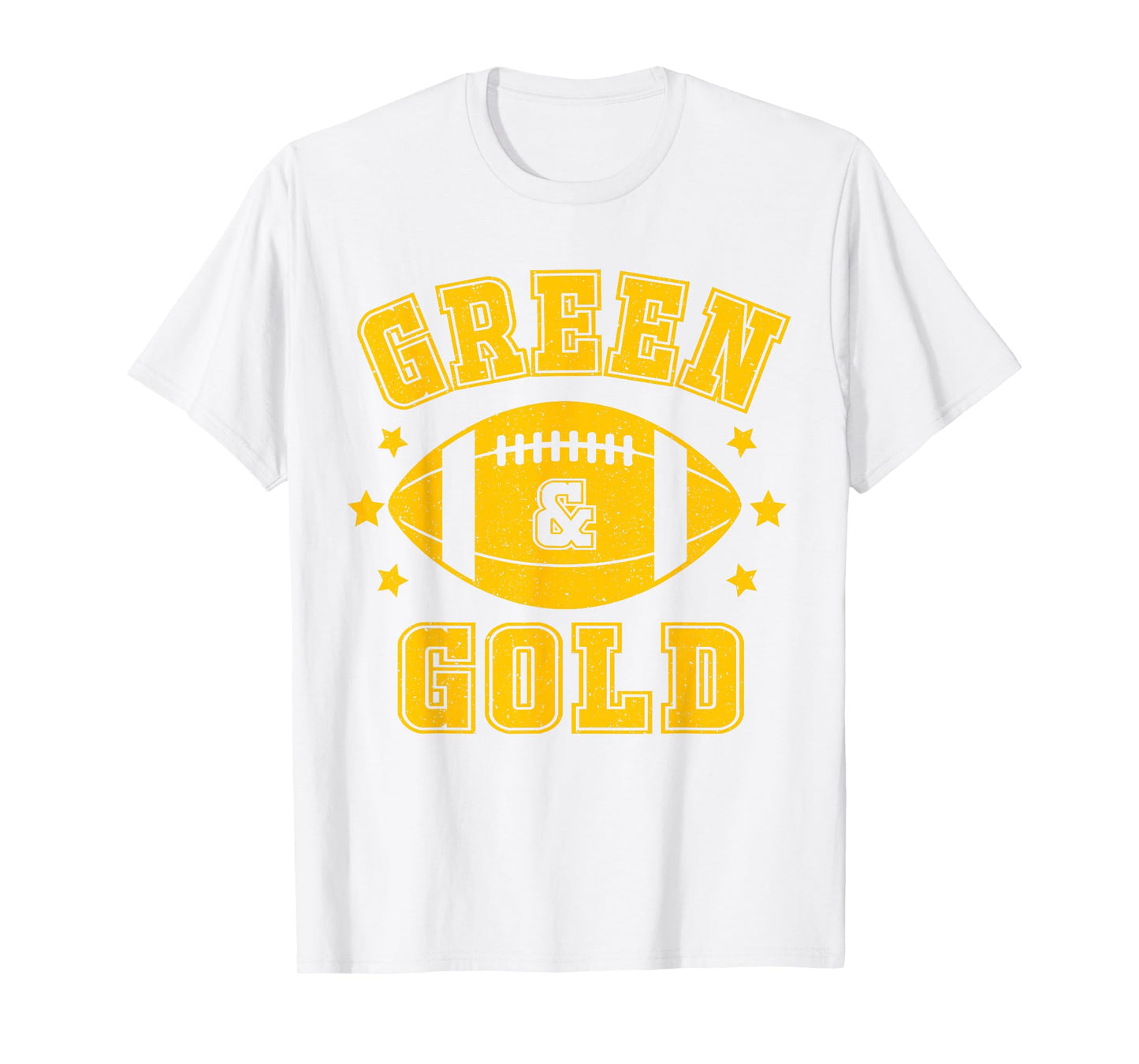 On Gameday Football We Wear Green And Gold School Spirit T-Shirt