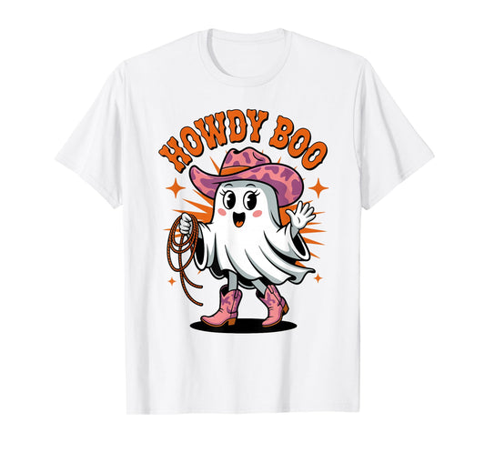 Howdy Boo Ghost Cowgirl Halloween Cute Teen Girl Toddler T-Shirt