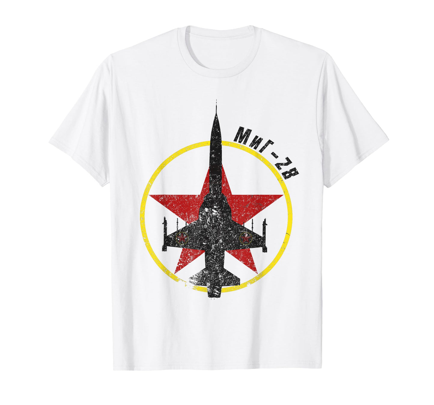 MiG-28 Fictional Soviet Bloc Jet Fighter Red Star T-Shirt T-Shirt