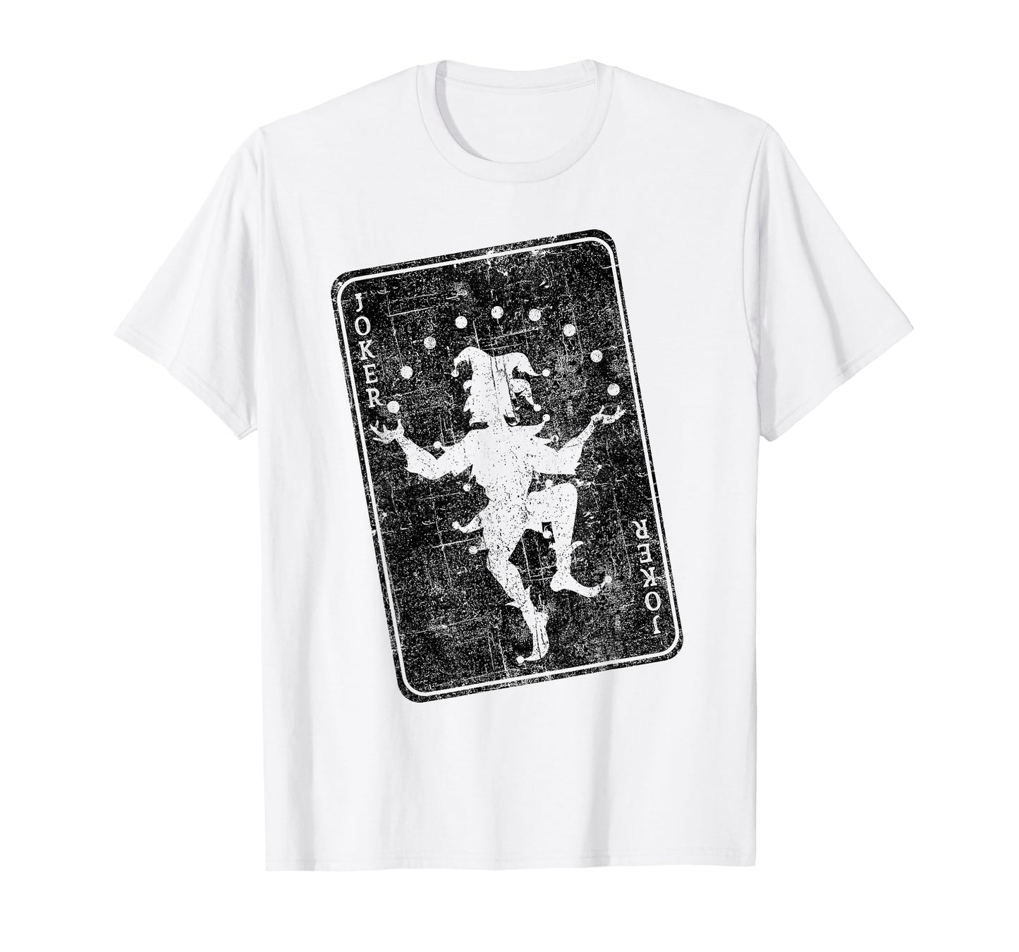 Distressed Joker playing card jester poker player halloween T-Shirt