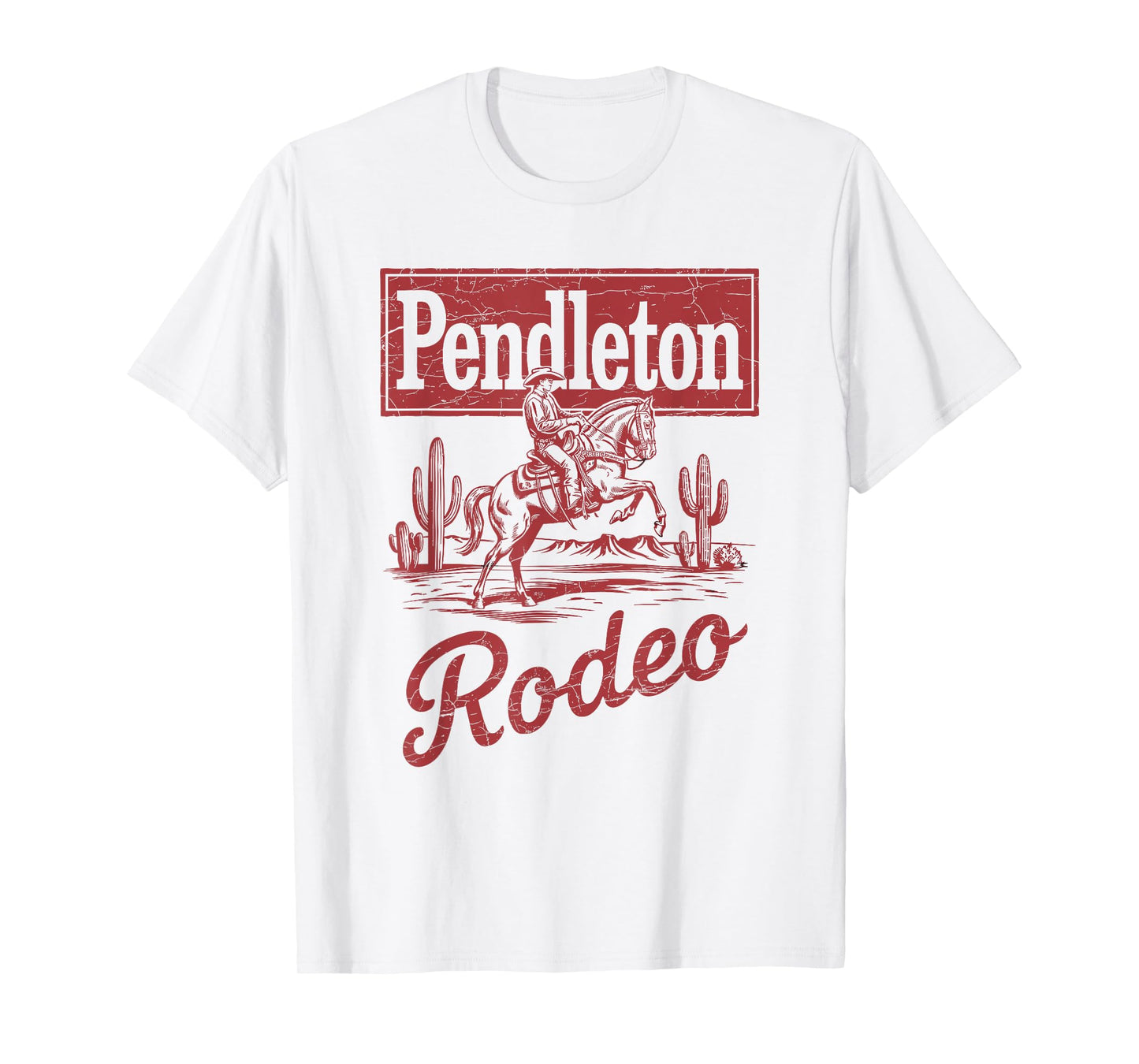 Pendleton Rodeo, Vintage Cowboy Western Horse Bronc Riding T-Shirt