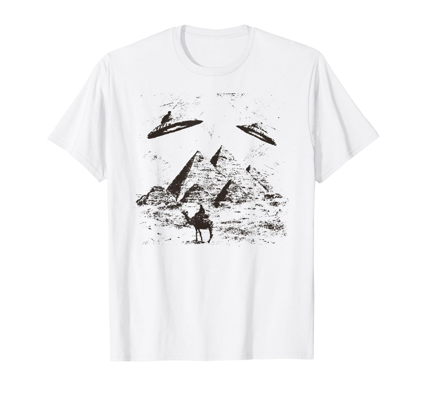 Alien Pyramid T-Shirt I Vintage Aliens UFO Day T-Shirt