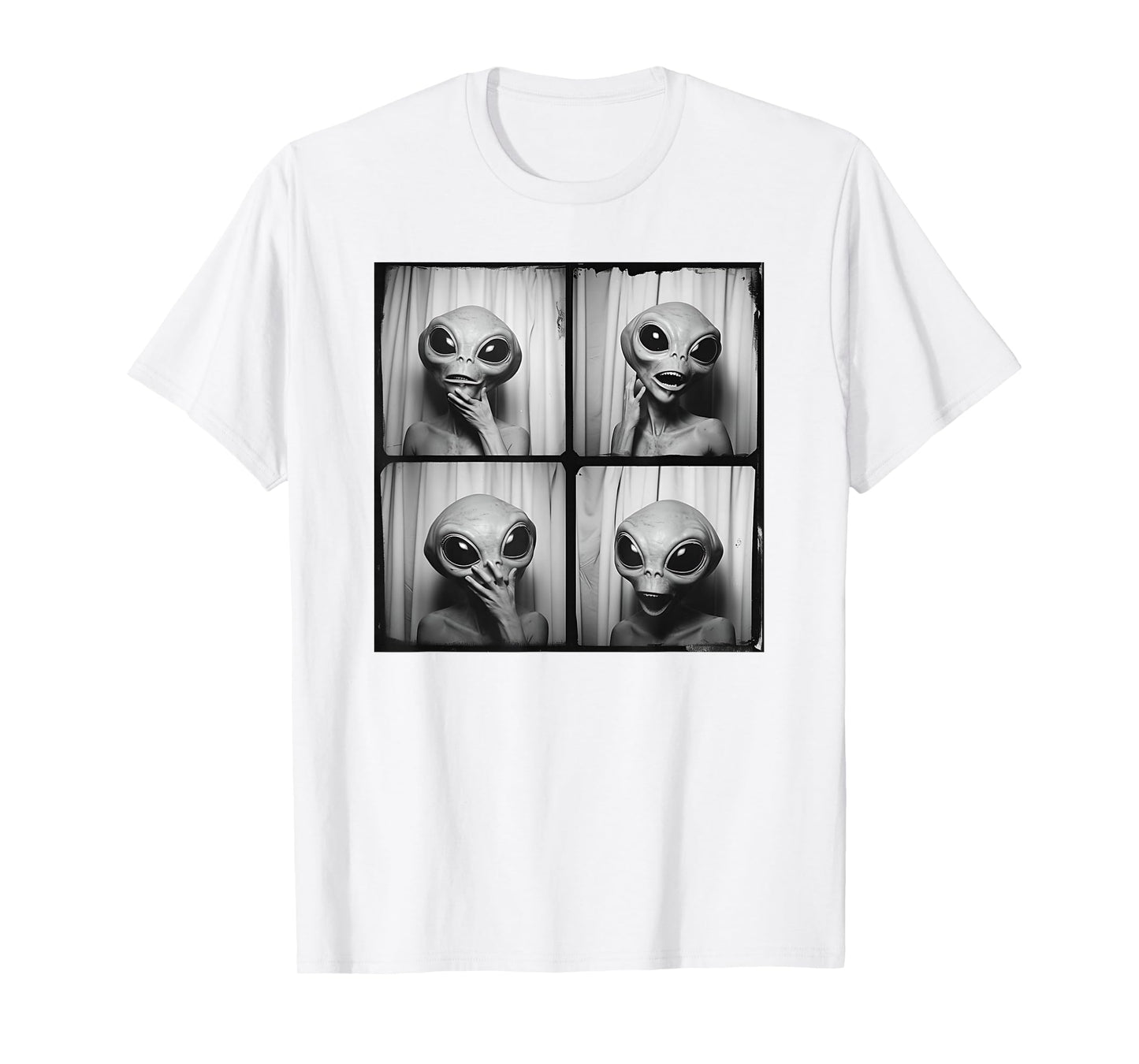 Grey Alien Head Real Martian Photograph Retro Alien T-Shirt
