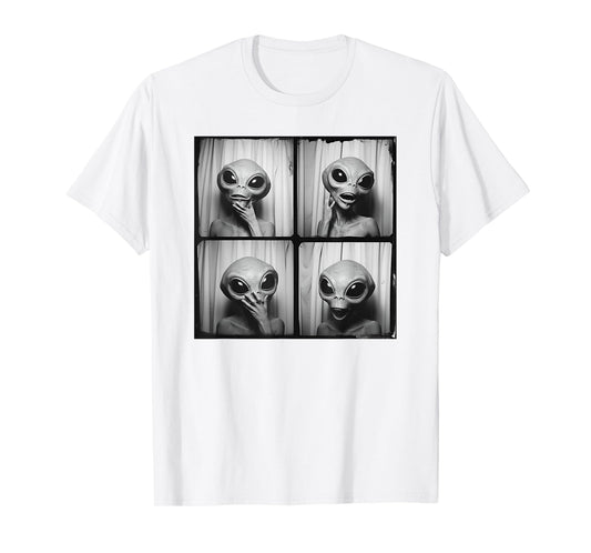 Grey Alien Head Real Martian Photograph Retro Alien T-Shirt