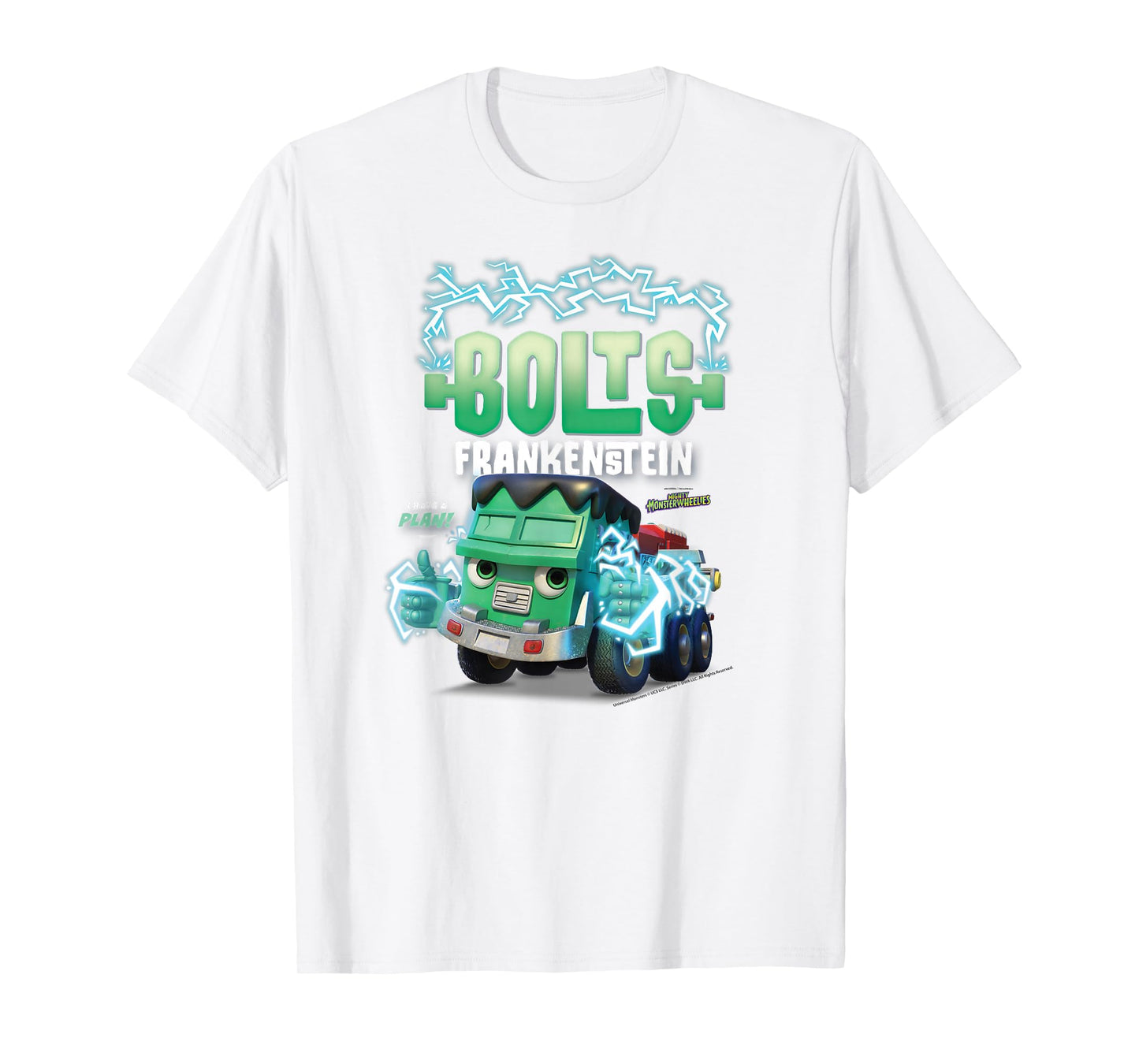 DreamWorks Mighty MonsterWheelies Bolts Frankenstein T-Shirt