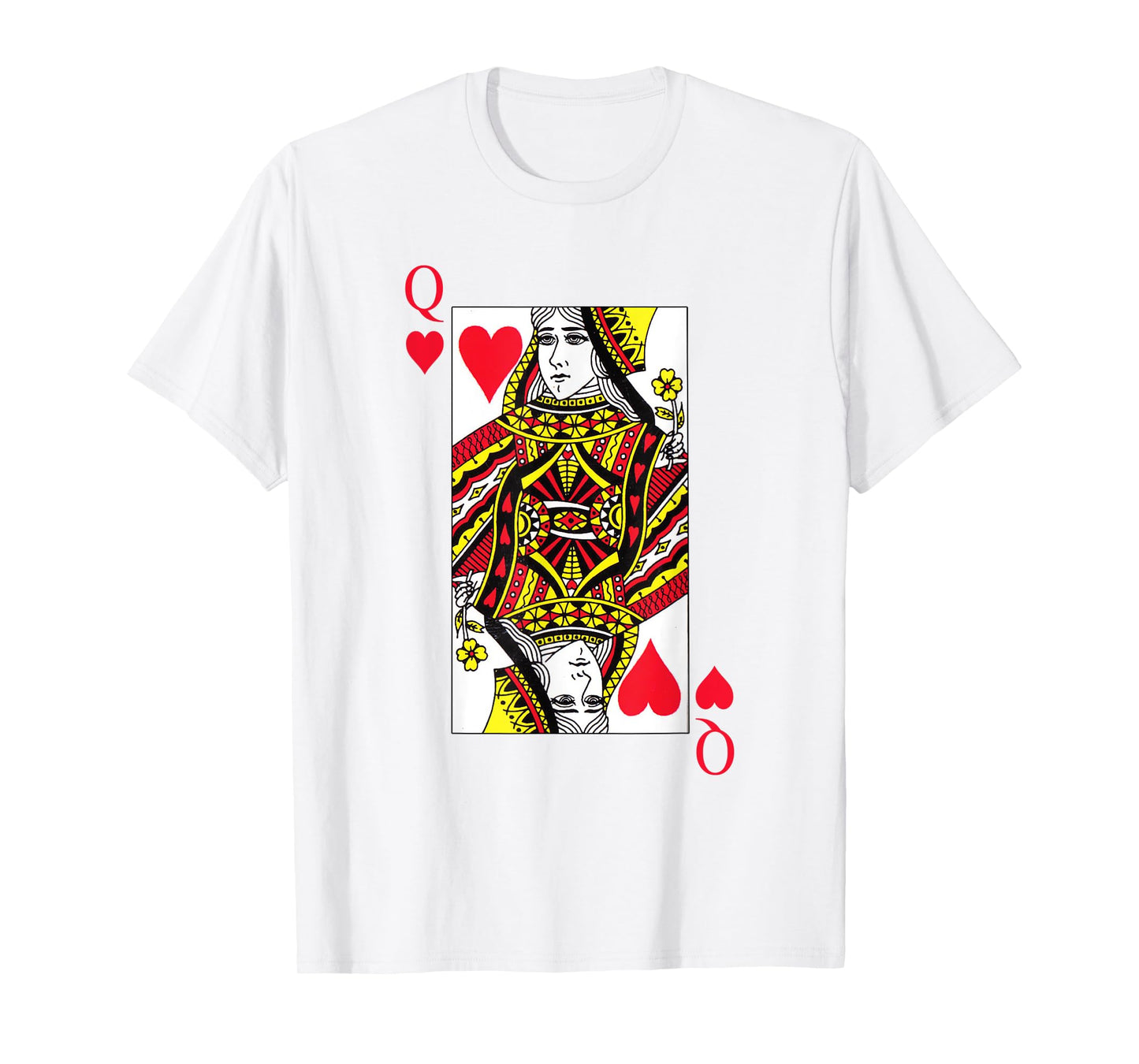 Queen Red Hearts Costume Blackjack Cards Poker 21 Q Tee T-Shirt
