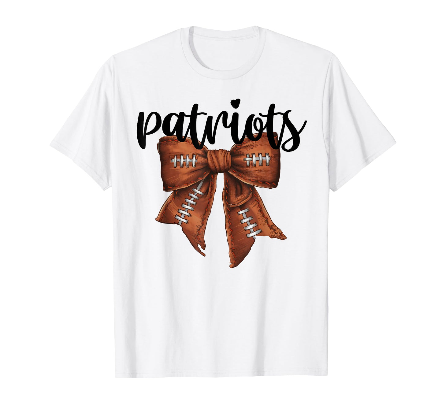 Patriots Football Bow School Spirit Team Mascot Game Night T-Shirt