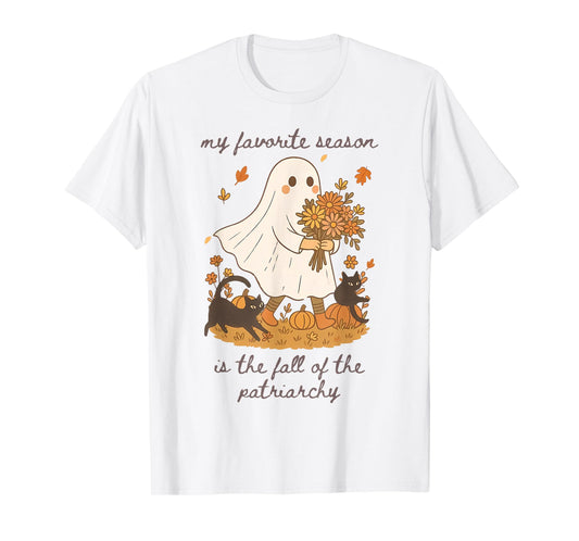 Fall of The Patriarchy Ghost Liberal Subtle Halloween Resist T-Shirt