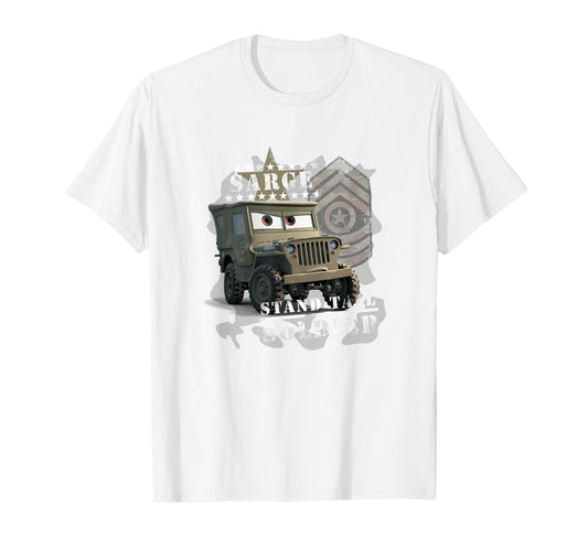 Disney Pixar Cars Sarge Stand Tall Soldier Vintage Shot T-Shirt
