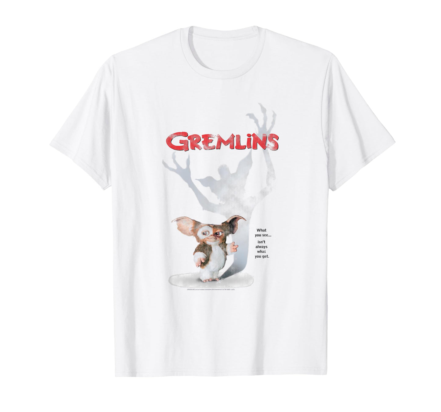 Gremlins Classic Movie Poster Gizmo Shadow Funny 80's Movie T-Shirt