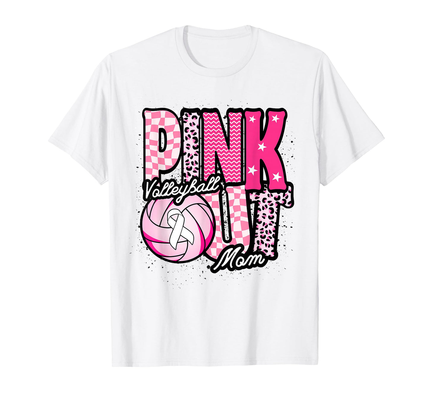 Pink Volleyball Mom Pink Out Day T-Shirt