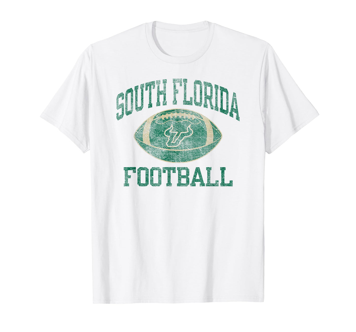 South Florida Bulls Football Intensity Vintage White T-Shirt