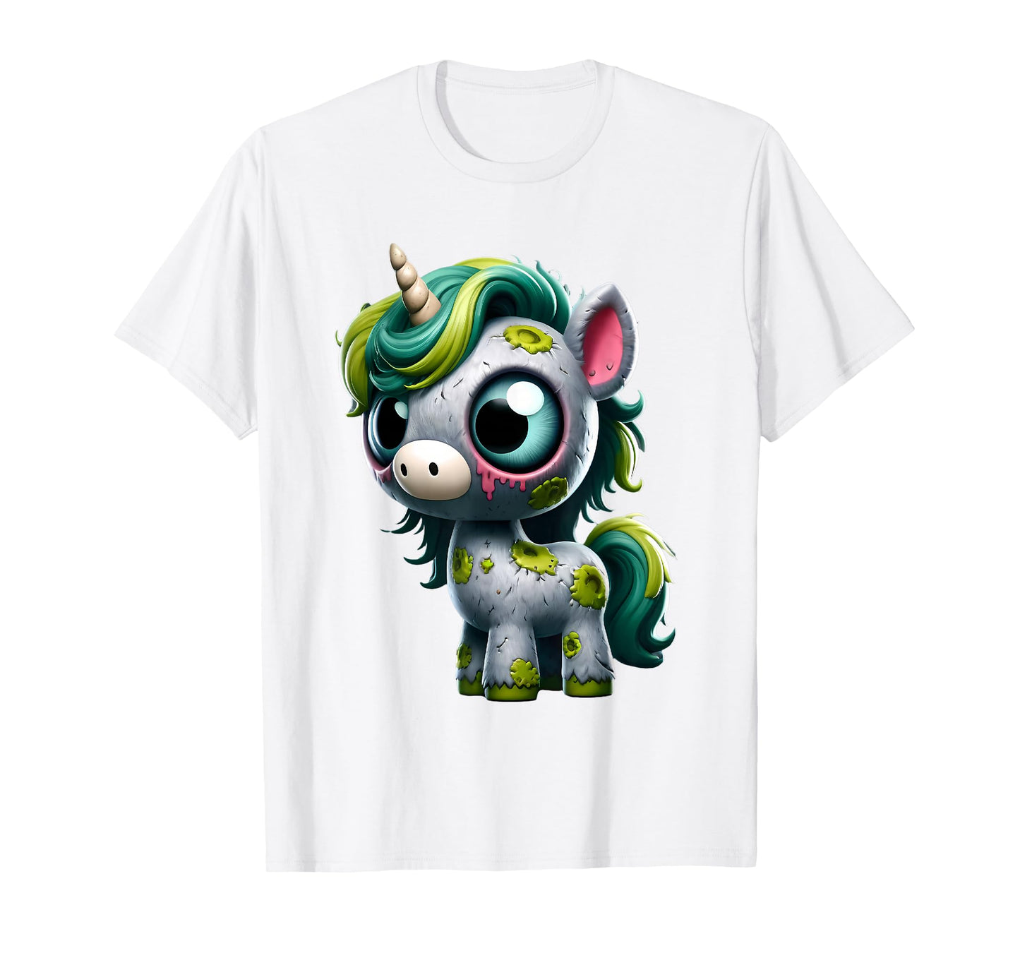 Unicorn Zombie Halloween Animal Women Girls T-Shirt