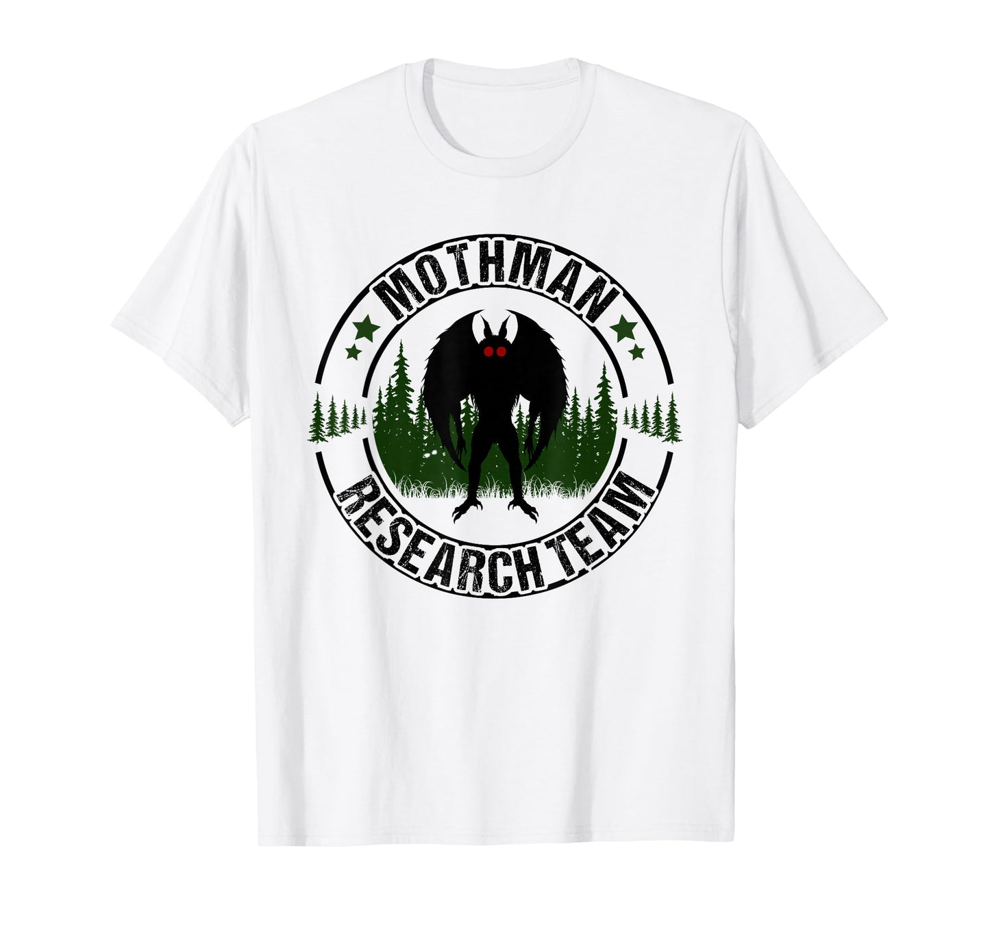 Mothman Research Team Men Women Kids Moth Man Search Cryptid T-Shirt