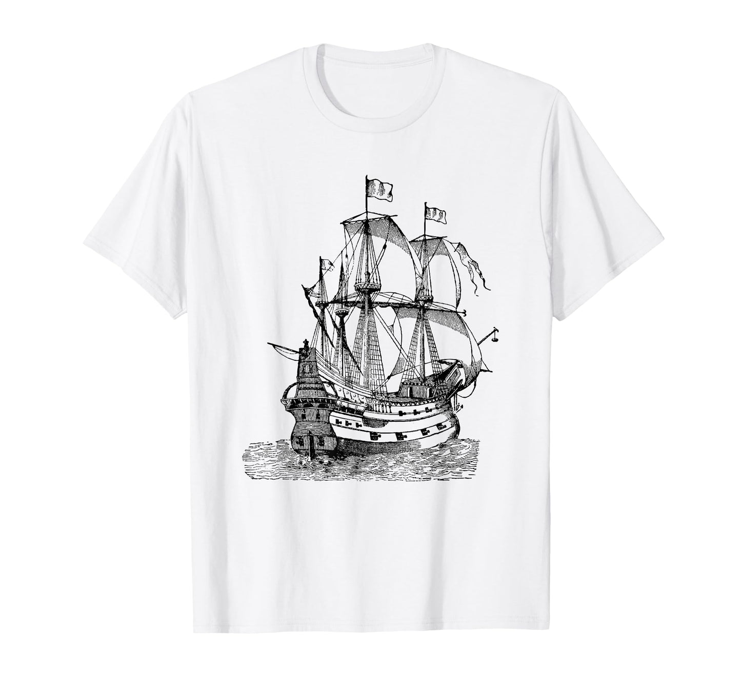 Cool Graphic Design Old Pirate Ship T-Shirt T-Shirt