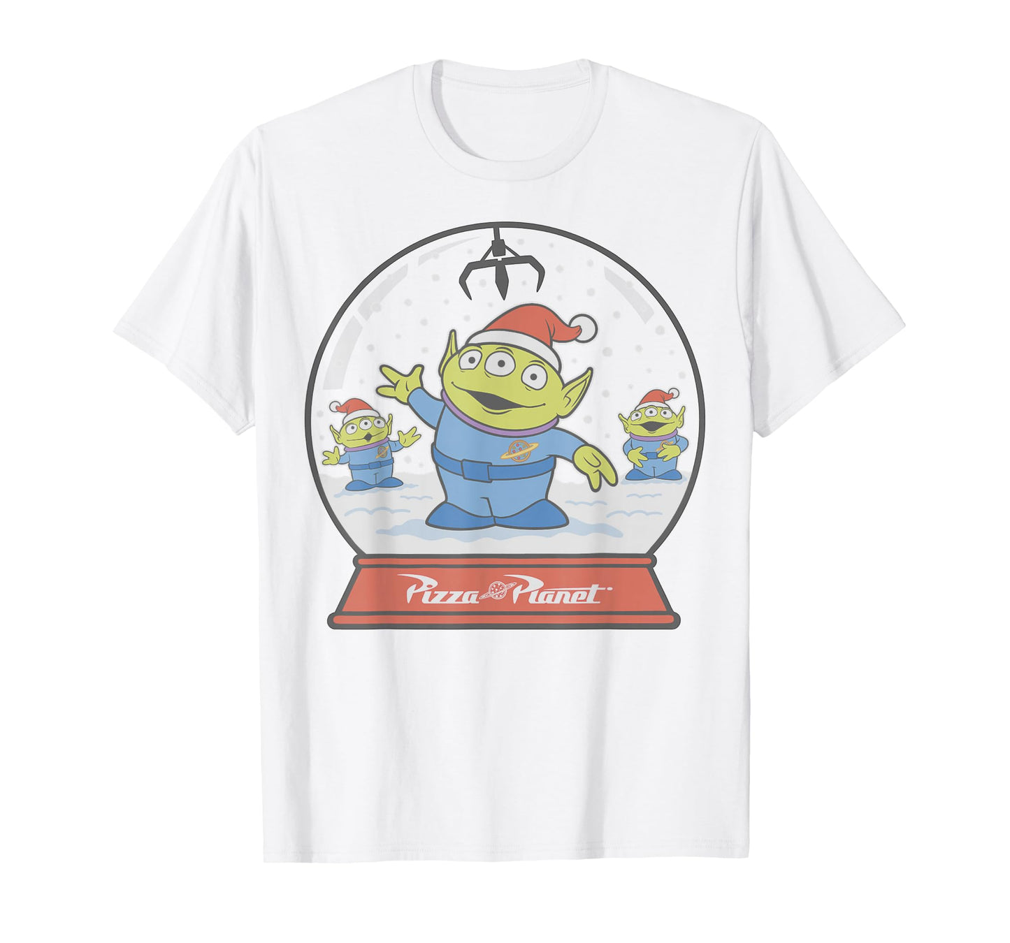 Disney Pixar Toy Story Alien Claw Snowglobe Christmas T-Shirt