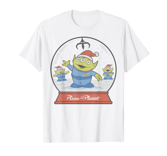 Disney Pixar Toy Story Alien Claw Snowglobe Christmas T-Shirt