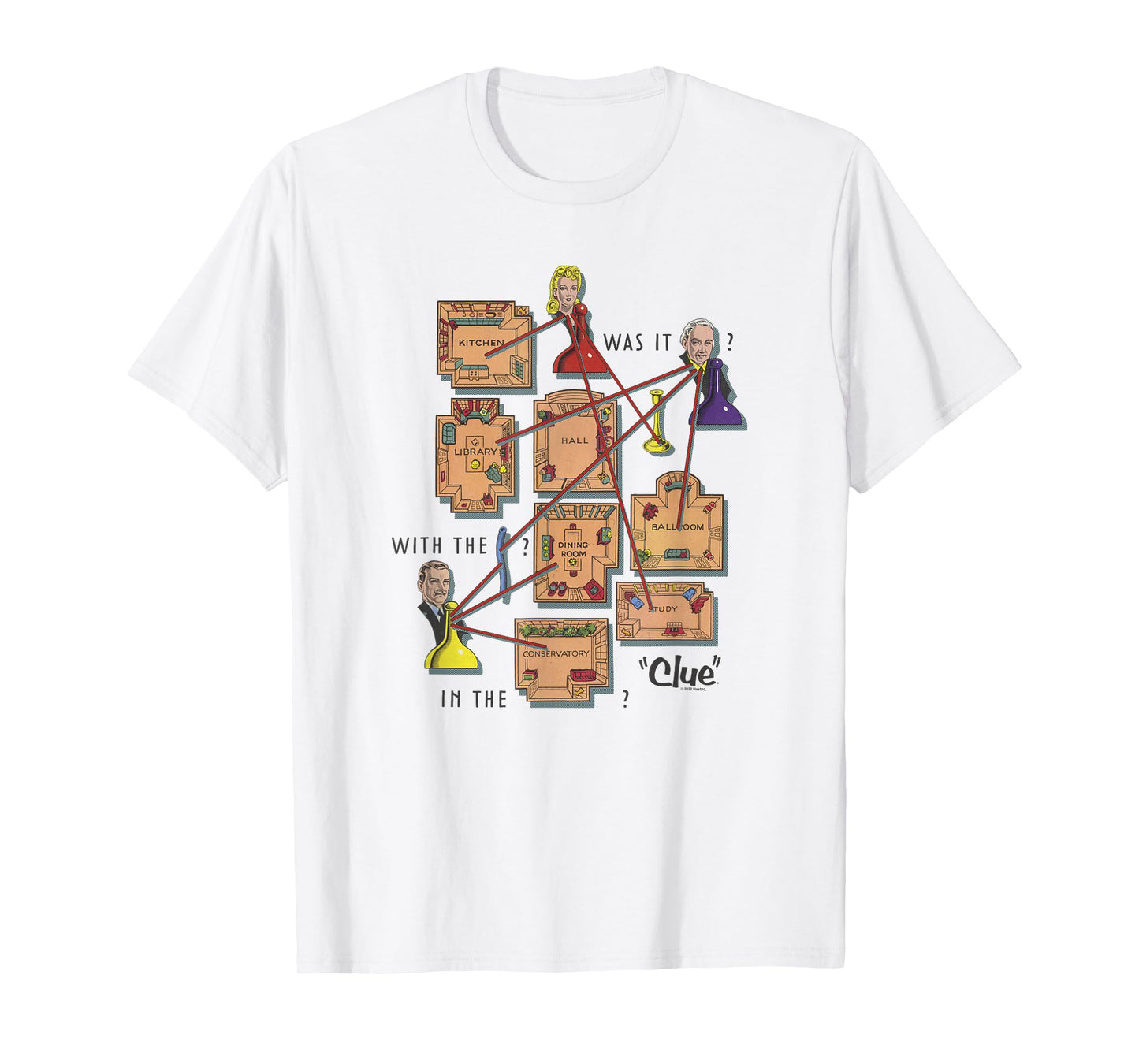 Clue Mystery Gameboard Poster T-Shirt