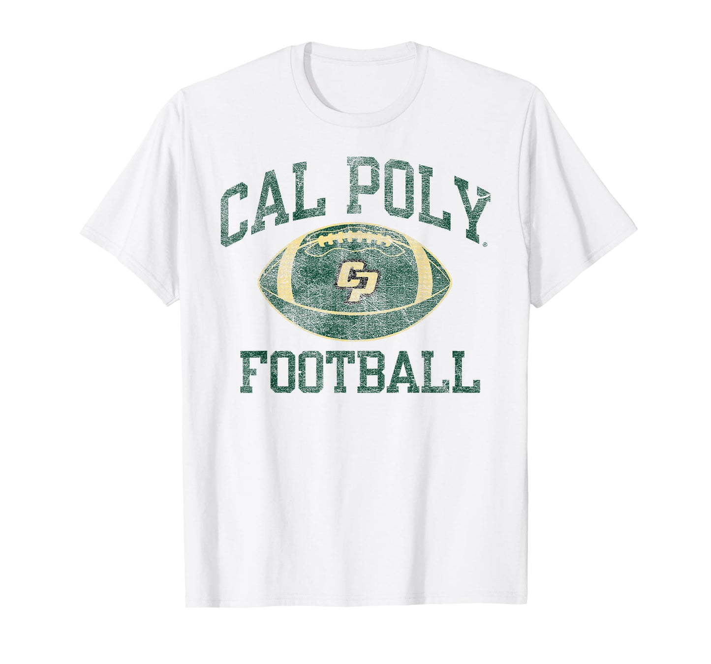 Cal Poly Mustangs Football Intensity White T-Shirt