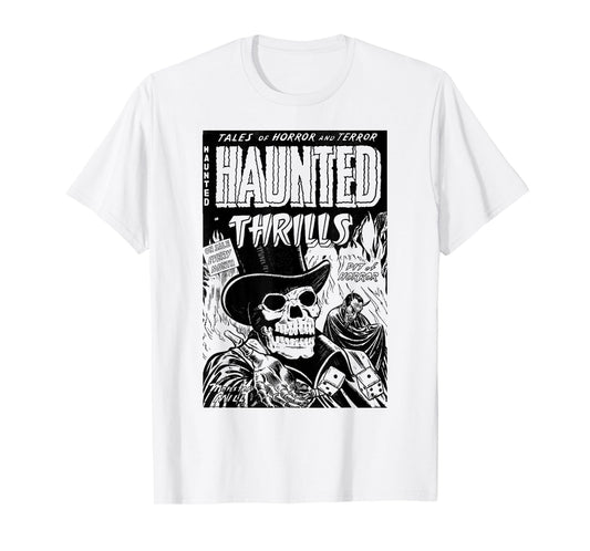 Evil Skeleton Halloween Horror Comic Vintage Horror Monsters T-Shirt