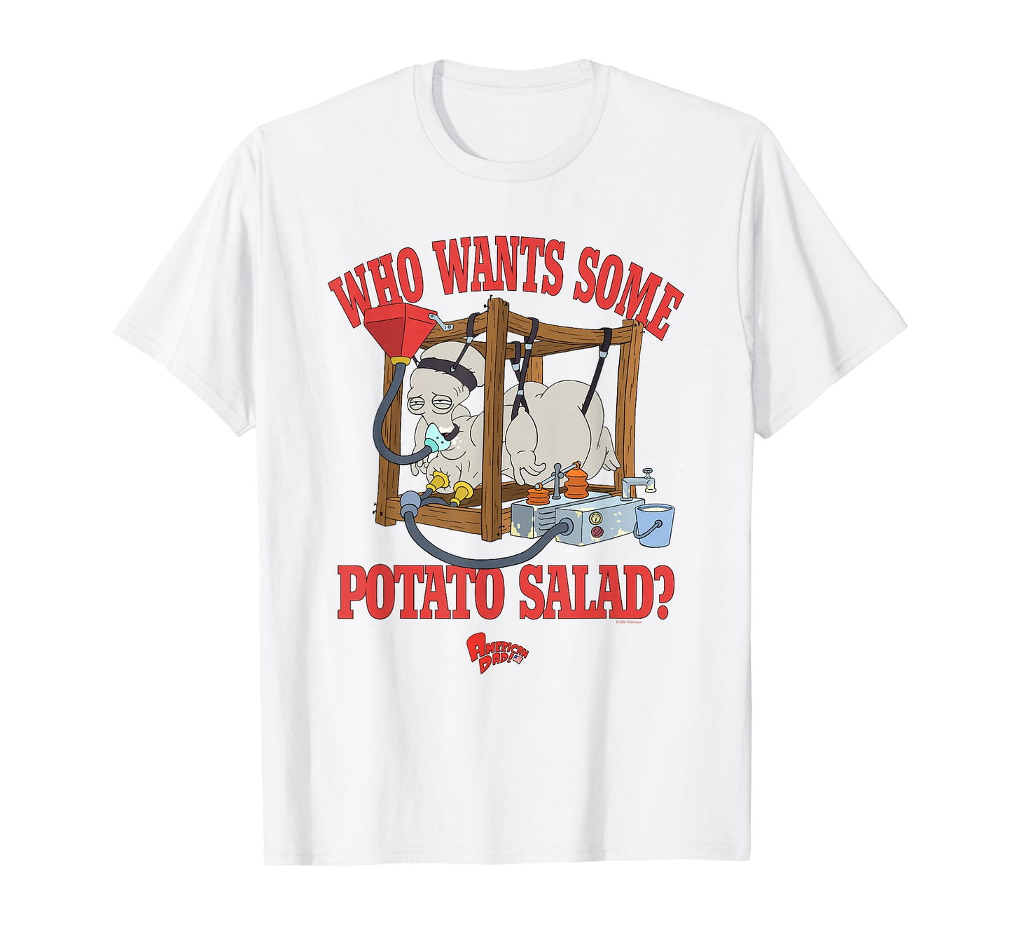 American Dad Who Wants Some Potato Salad Roger Cartoon T-Shirt