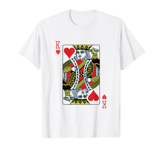 King of Hearts Playing Card Poker T-Shirt