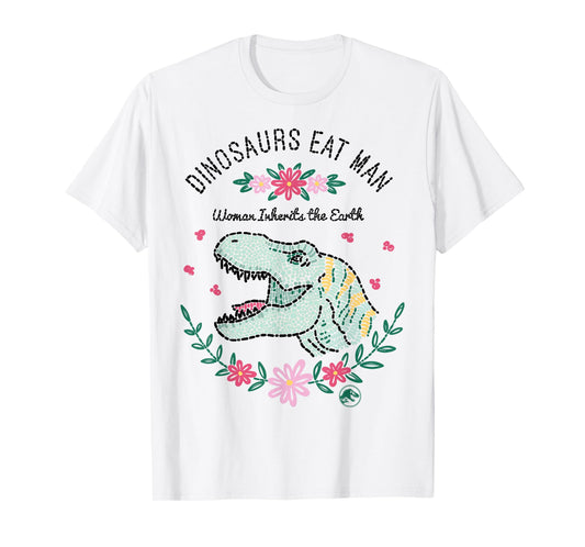 Jurassic Park Dinos Eat Man Women Inherit The Earth T-Shirt Small