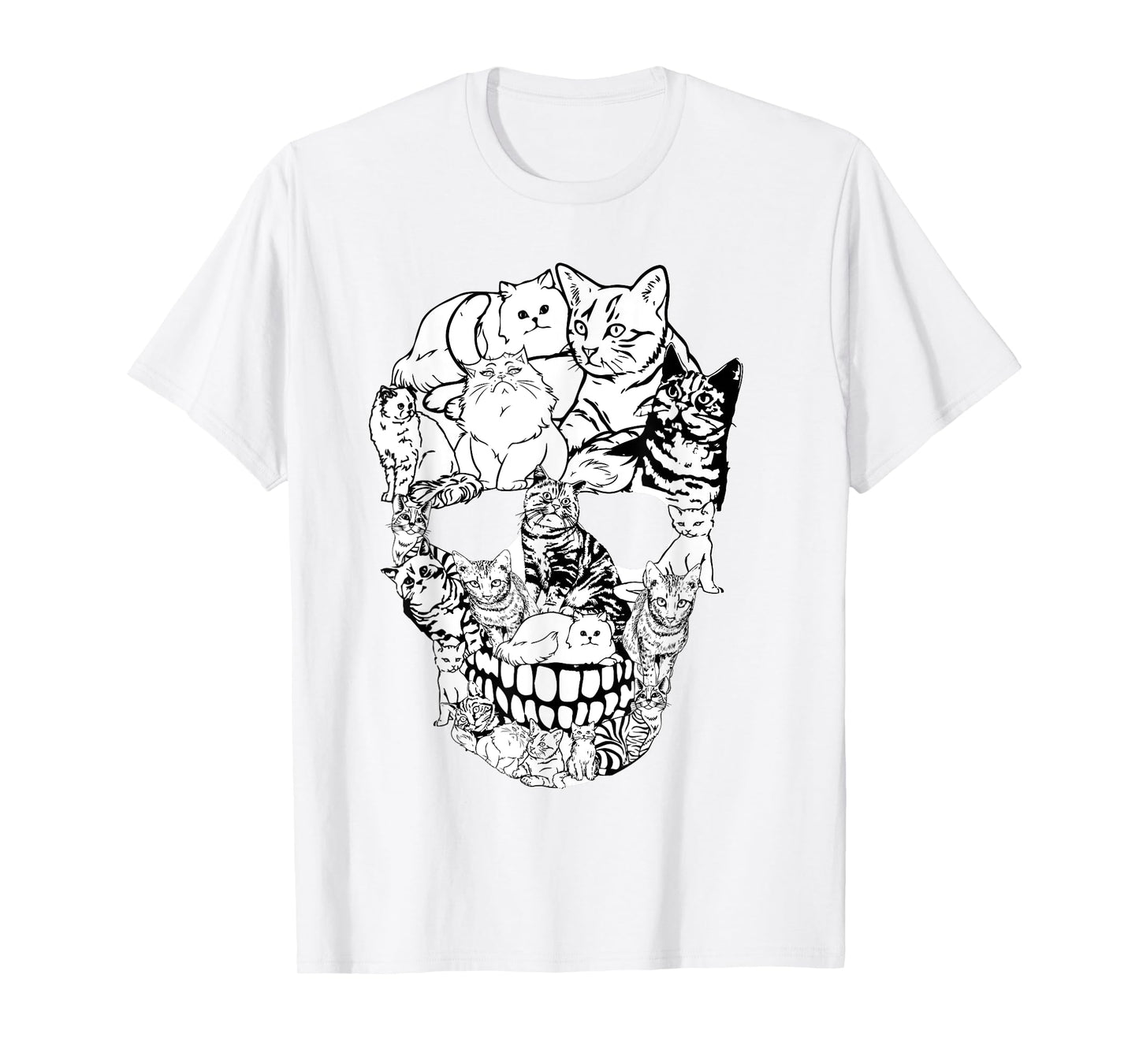 Cat Skull - Kitty Skeleton Halloween Costume Skull Cat T-Shirt