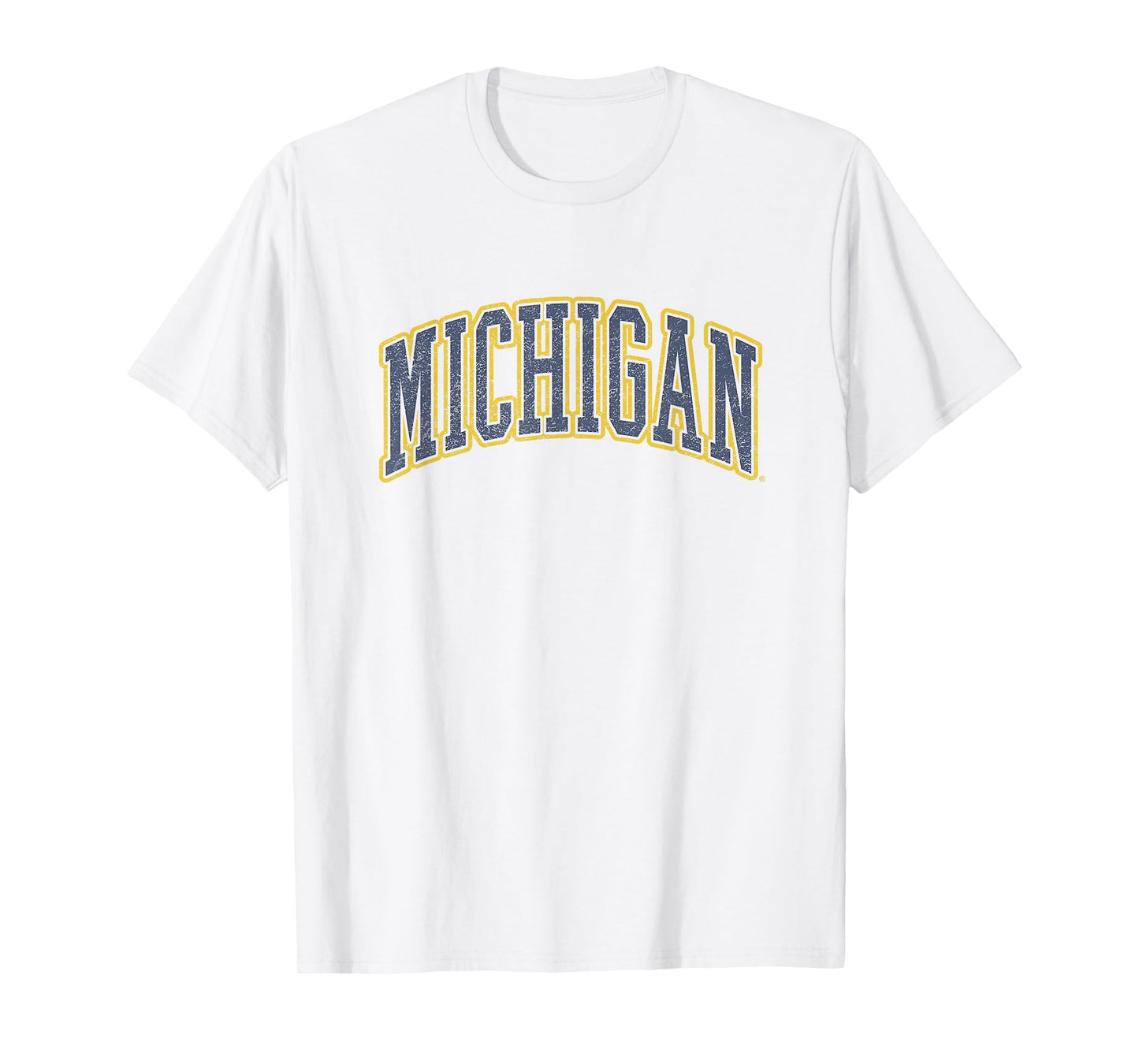 University of Michigan Wolverines U of M Distressed School T-Shirt