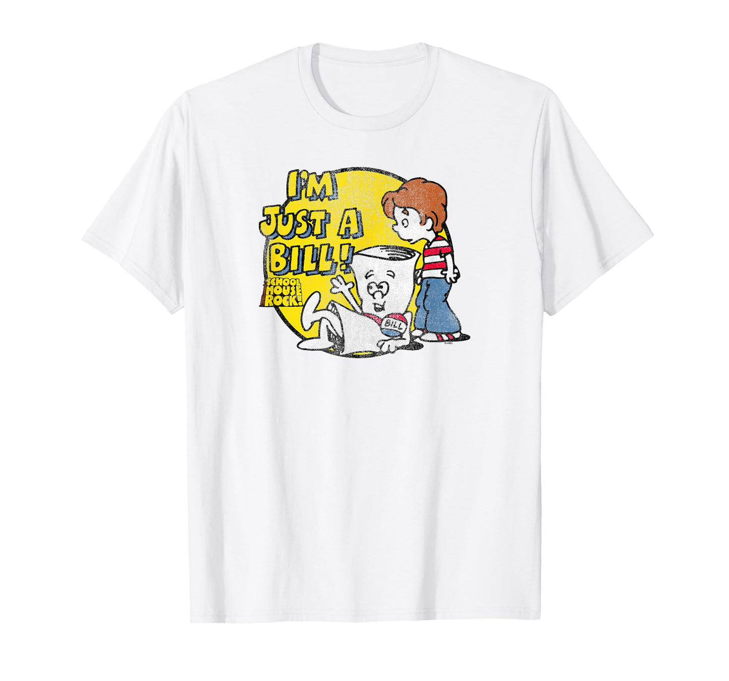 Schoolhouse Rock I’m Just a Bill Round Logo Retro TV Show T-Shirt
