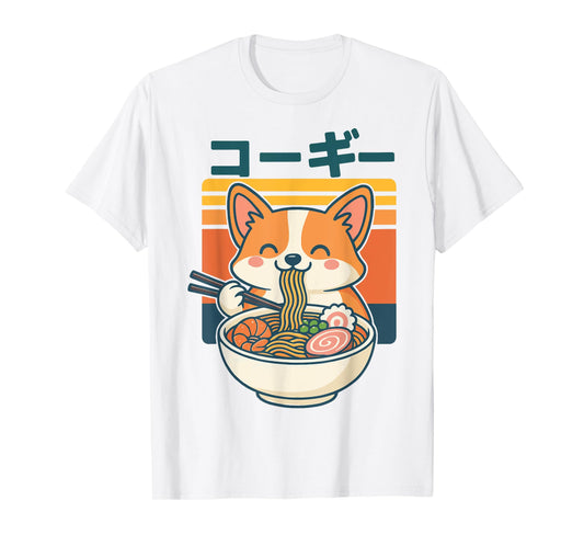 Corgi Eating Ramen T-Shirt