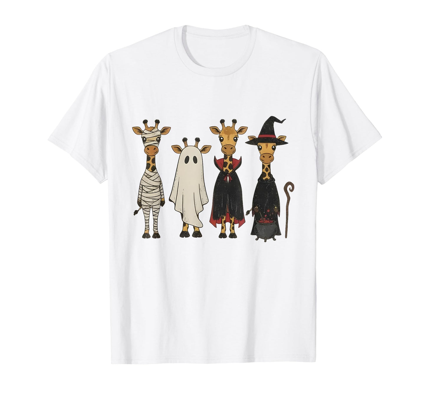 Giraffe Halloween Costume Funny Spooky Animal Coquette T-Shirt