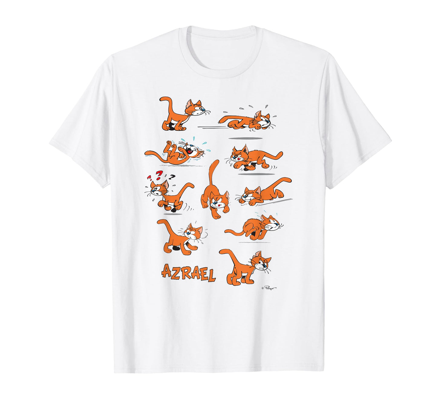 The Smurfs Azrael the Cat Poses Front and Back Cartoon T-Shirt