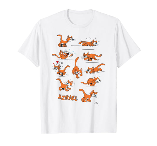 The Smurfs Azrael the Cat Poses Front and Back Cartoon T-Shirt