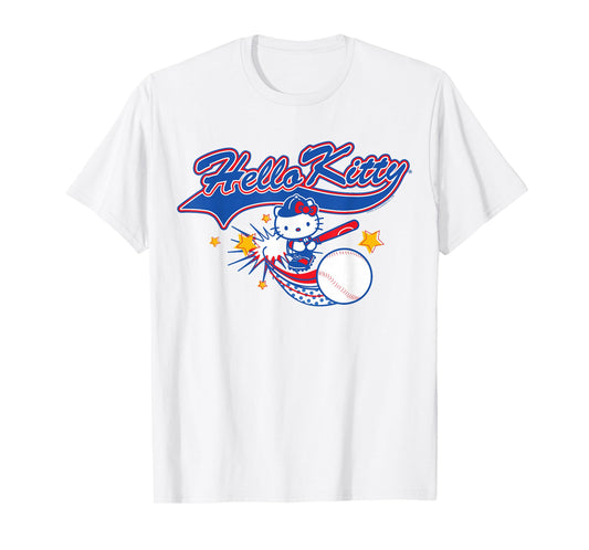 Hello Kitty Home Run Baseball Softball Tee Shirt T-Shirt