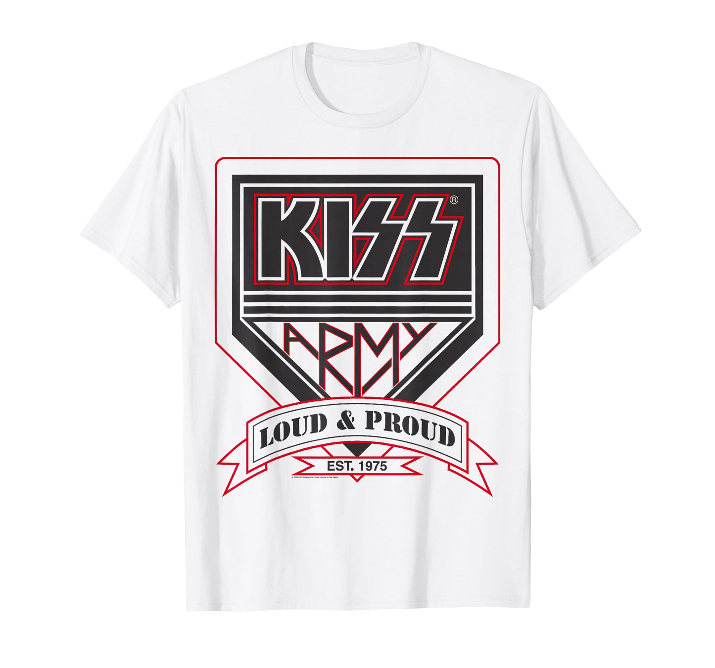 KISS - Official KISS Kollection T-Shirt, Unisex-Adults, Short Sleeve, T-Shirt, Military Green, Small