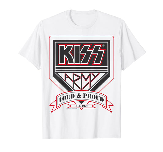 KISS - Official KISS Kollection T-Shirt, Unisex-Adults, Short Sleeve, T-Shirt, Military Green, Small