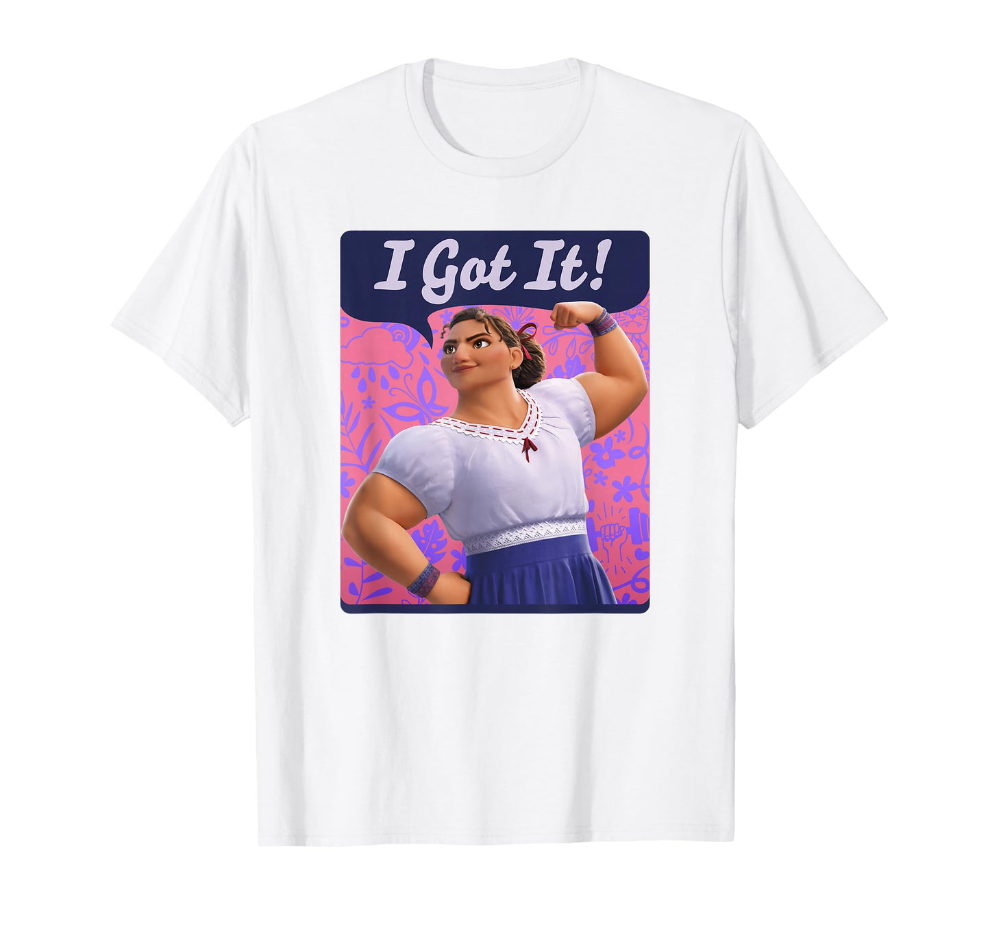 Disney Encanto Luisa I Got It Floral Poster T-Shirt Small