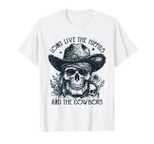 Long Live The Hippies And The Cowboys Country T-Shirt